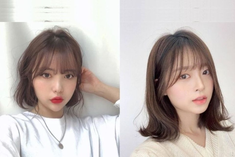 Ảnh kiểu tóc ngắn layer đẹp kết hợp mái thưa, mang đến vẻ trẻ trung, đáng yêu và bồng bềnh