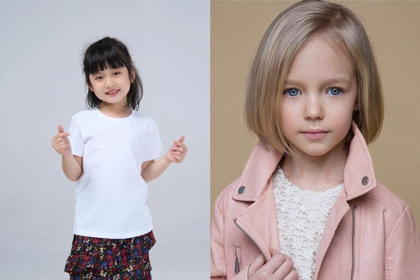 Bé gái 12 tuổi sành điệu với kiểu tóc ngắn ngang vai