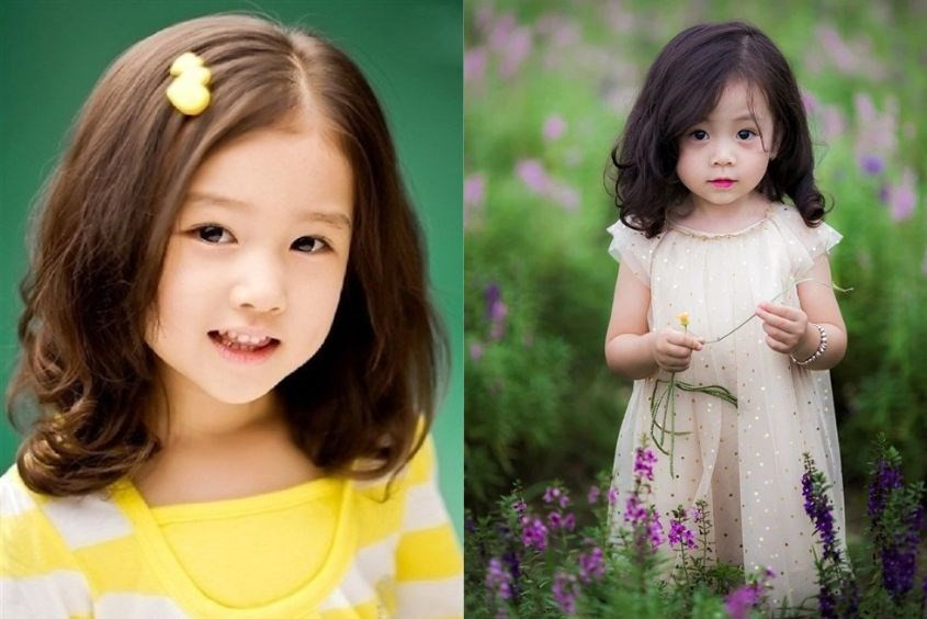 Bé gái 4 tuổi với kiểu tóc ngắn layer độc đáo