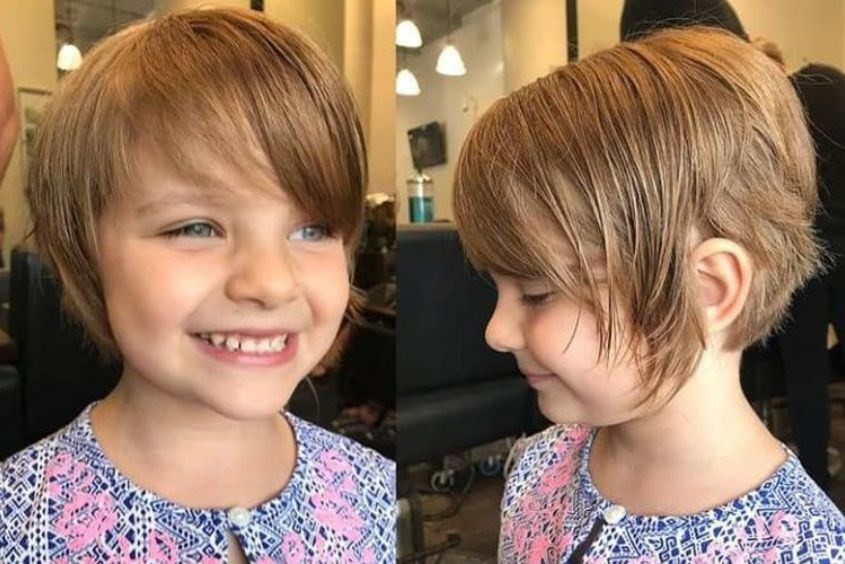 Bé gái 4 tuổi với kiểu tóc tomboy năng động