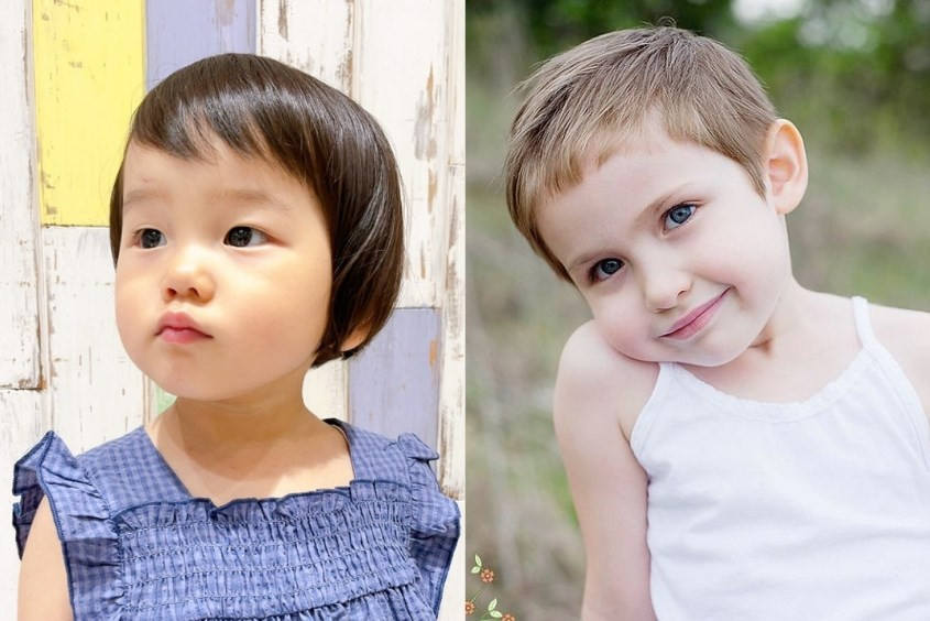 Bé gái cá tính với kiểu tóc pixie dành cho khuôn mặt dài