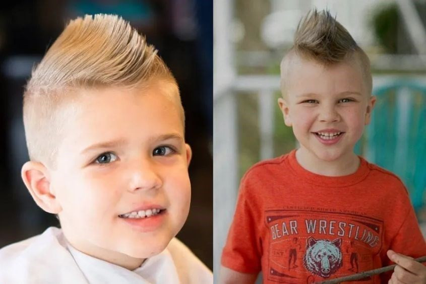 Bé trai 6-10 tuổi với kiểu tóc Mohican sành điệu, phù hợp cho mái tóc dày