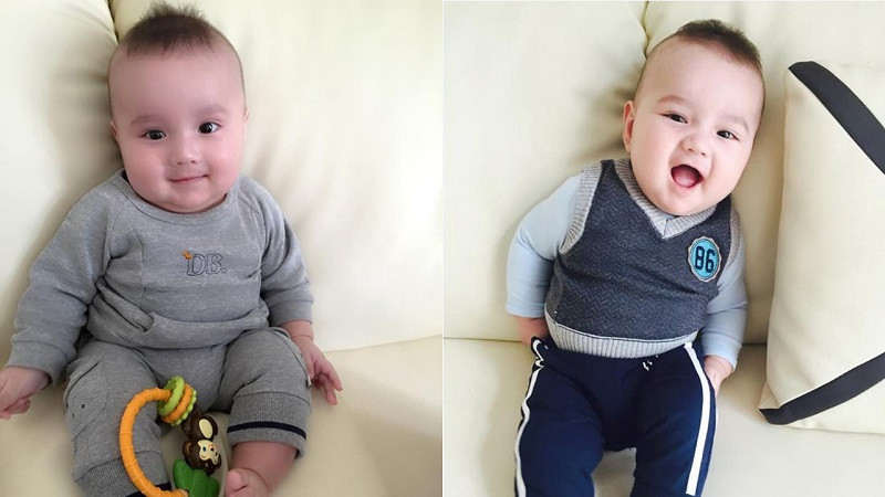 Bé trai 8 tháng với kiểu tóc để đỉnh phong cách, hiện đại