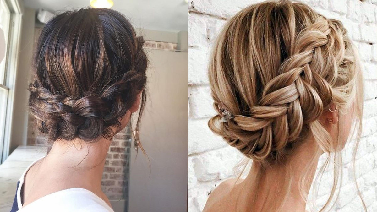 Búi tóc tết vòng gọn gàng, mang lại vẻ đẹp cổ điển và sang trọng cho người diện