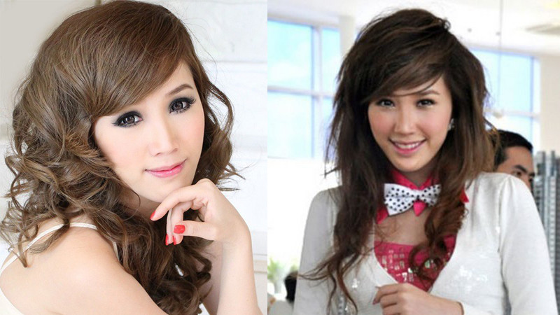 Ca sĩ Bảo Thy với kiểu tóc sư tử dài nhuộm đỏ cá tính