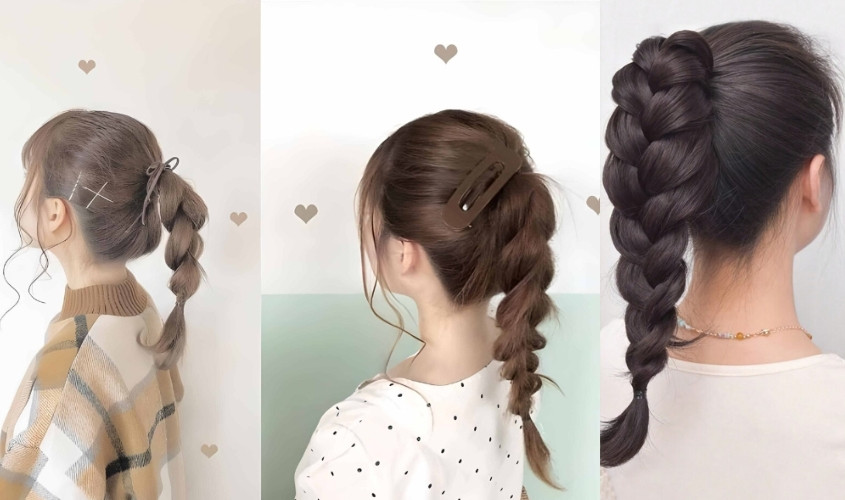 Các kiểu tóc buộc cho bé gái đuôi ngựa bím thắt