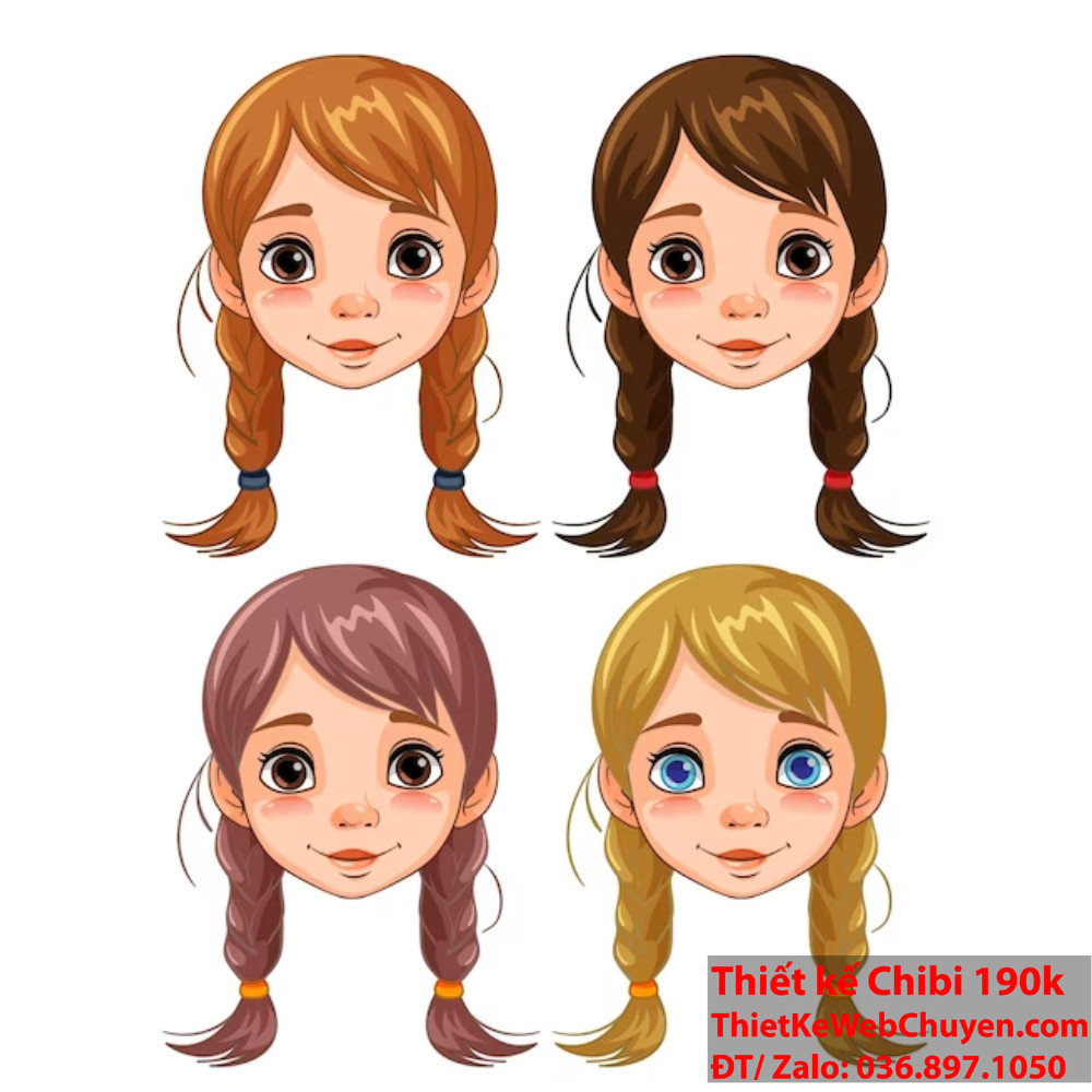 Các kiểu tóc chibi phổ biến