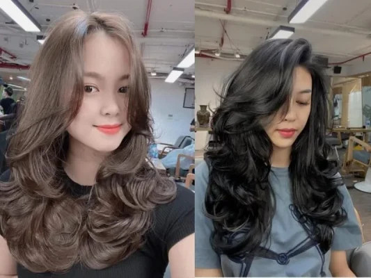 Chăm sóc tóc dài xoăn lọn to cho phụ nữ trung niên luôn óng mượt