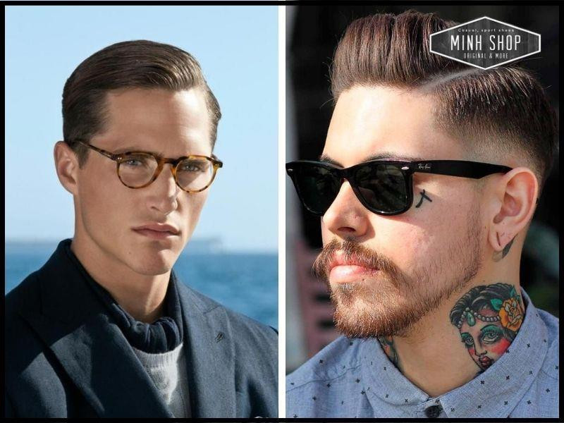 Chàng trai đeo kính với kiểu tóc Pompadour bồng bềnh