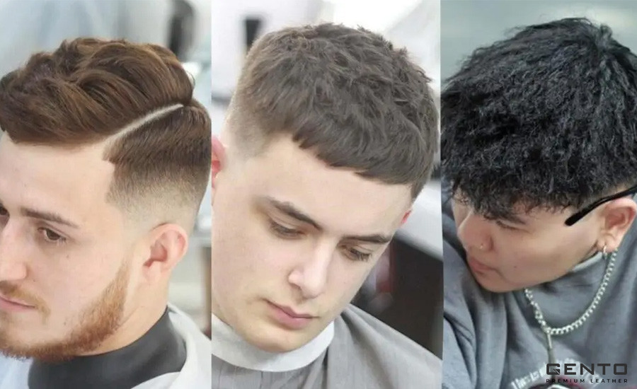Chàng trai với kiểu Textured Undercut mái chéo tự nhiên, thể hiện vẻ ngoài trẻ trung và phong cách