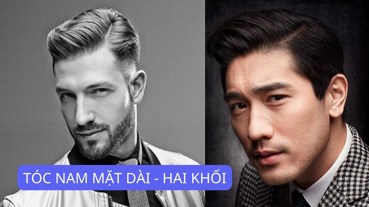 Chàng trai với kiểu tóc Hai Khối thịnh hành, giúp cân đối khuôn mặt dài