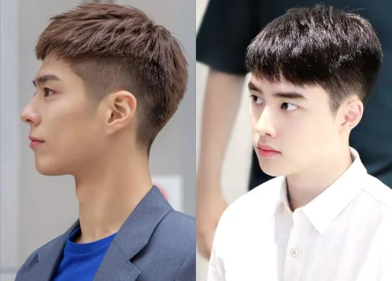 Chàng trai với kiểu tóc nam layer bung ngắn gọn gàng, tạo vẻ ngoài trẻ trung