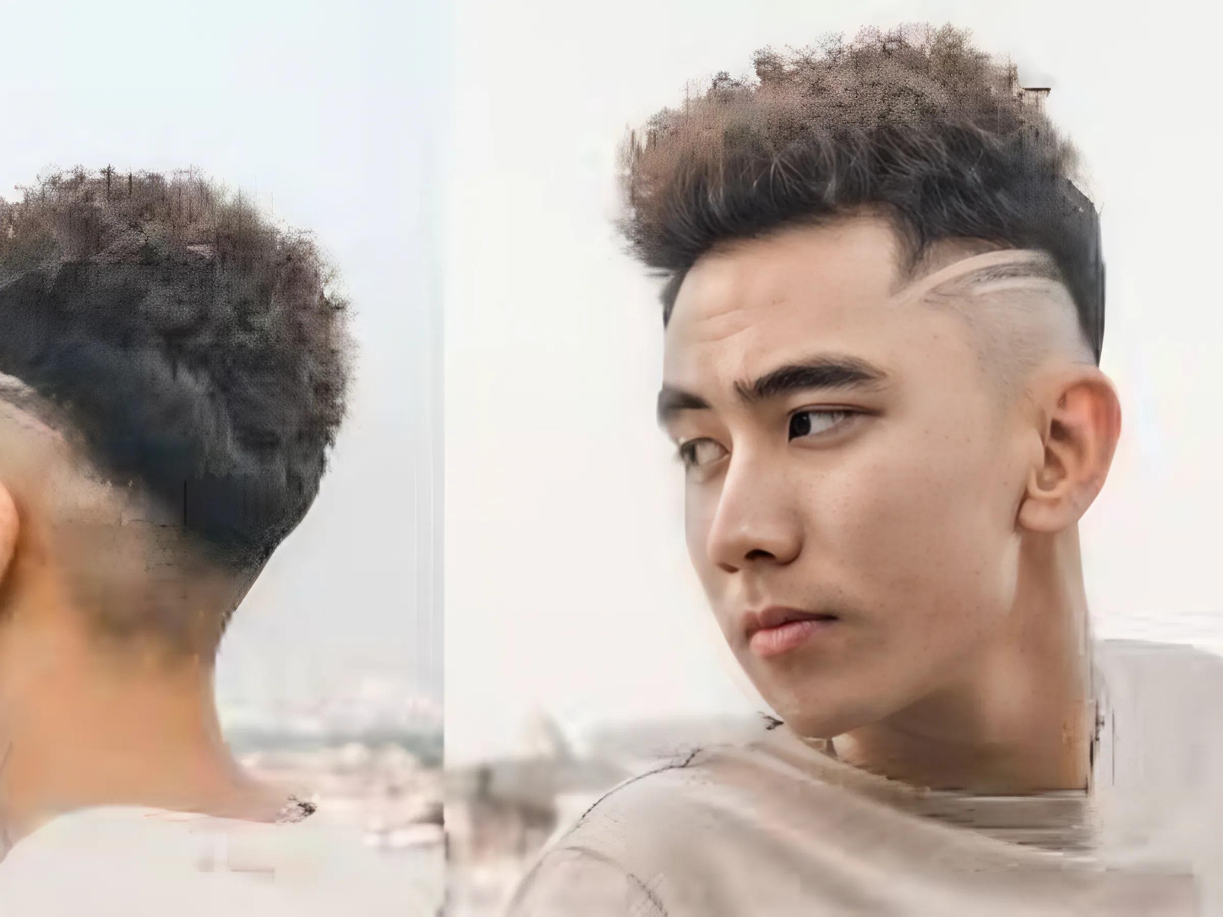 Chàng trai với kiểu tóc premlock thể hiện phong cách cá nhân