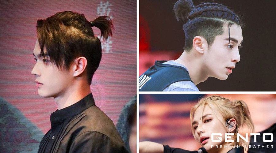 Chàng trai với mái tóc manbun nam được chăm sóc kỹ lưỡng, giữ nếp đẹp.