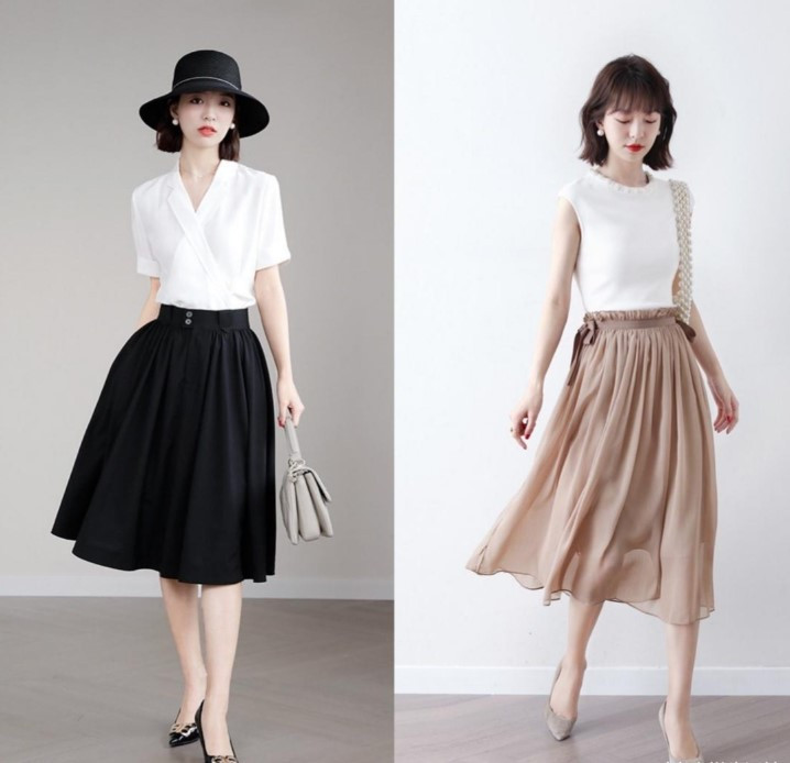 Cô gái tóc ngắn sành điệu với mũ nồi và áo khoác cardigan