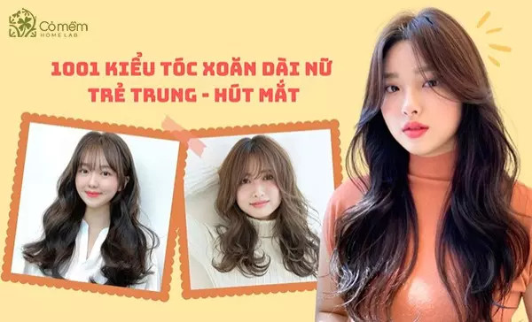 Cô gái với kiểu tóc dài xoăn nhẹ tự nhiên