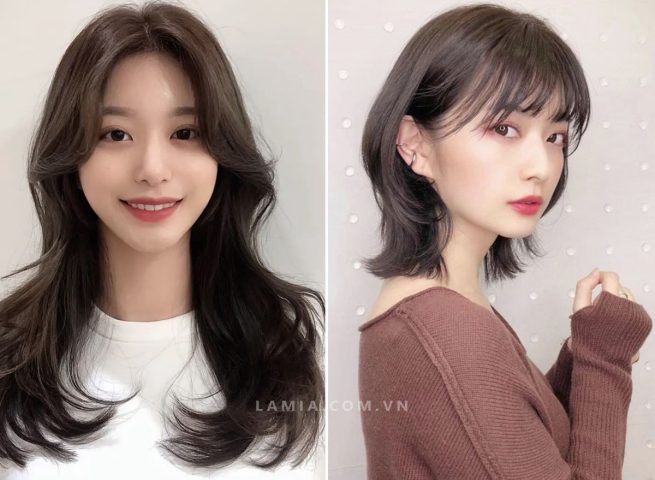 Cô gái với kiểu tóc mullet layer dài tự nhiên