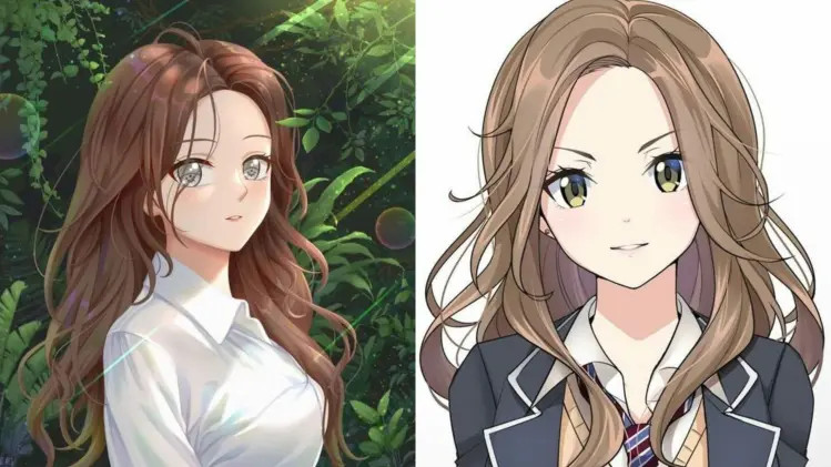 Cô gái với kiểu tóc uốn nhẹ rẽ ngôi giữa thanh lịch