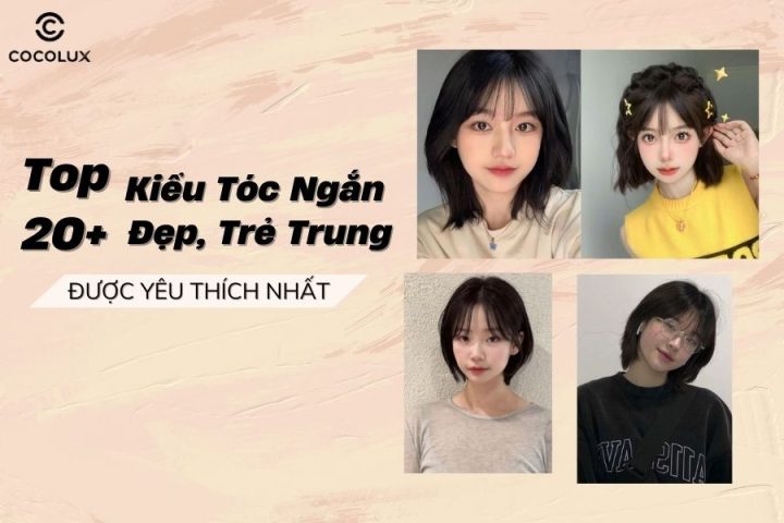 Cô gái với mái tóc ngắn layer nâu hạt dẻ