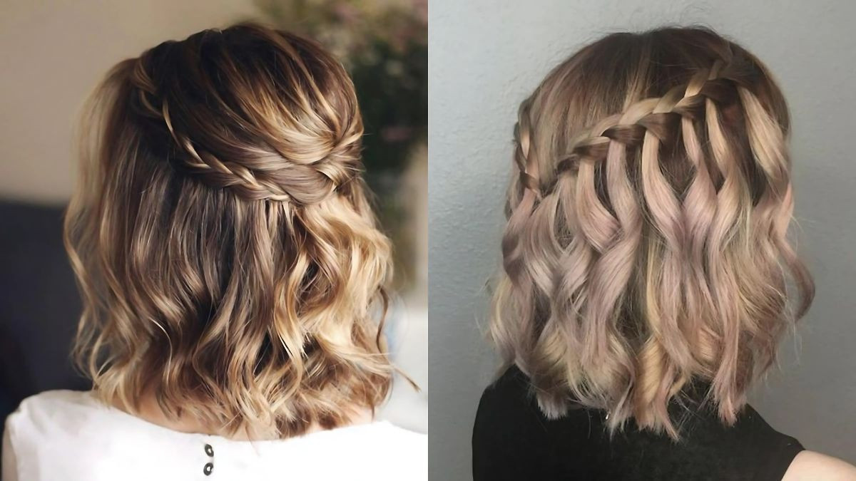 Cột tóc ngắn đẹp kiểu thác nước