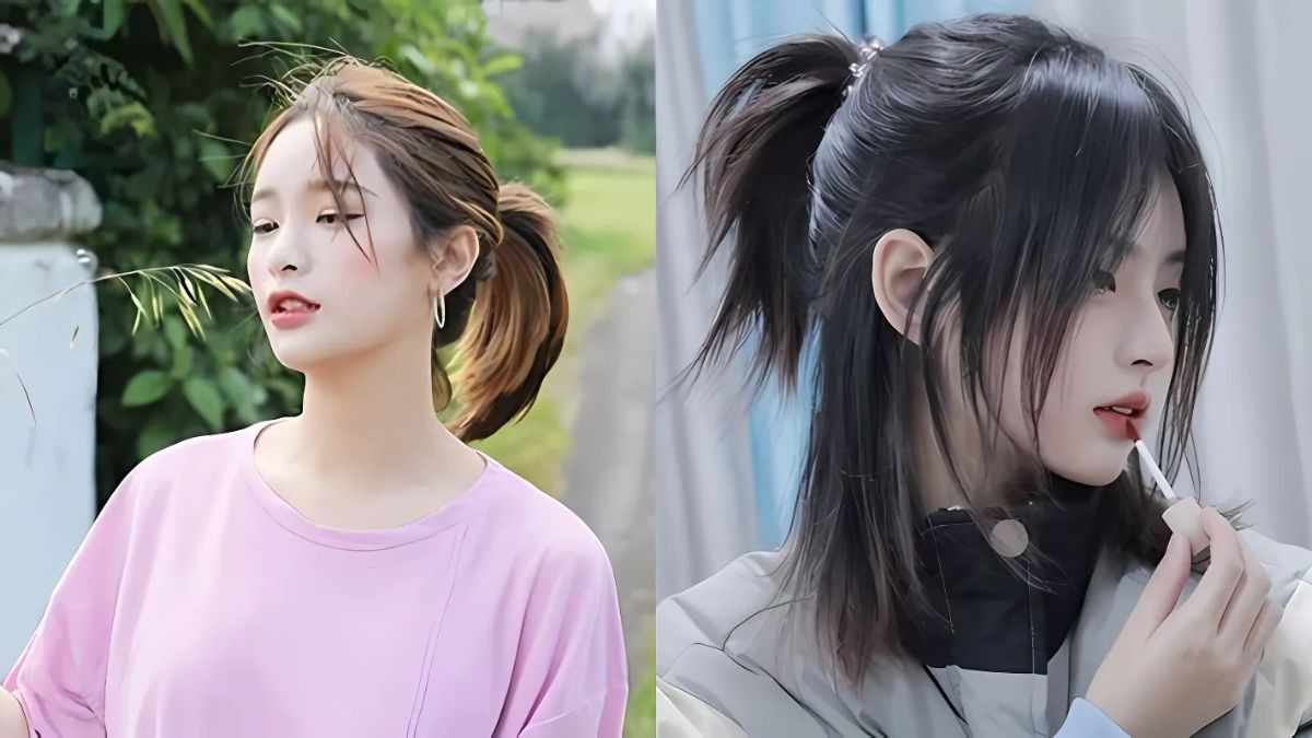 Cột tóc ngắn layer cá tính