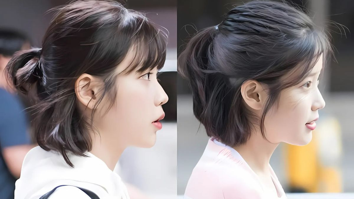 Cột tóc ngắn phong cách Hàn Quốc