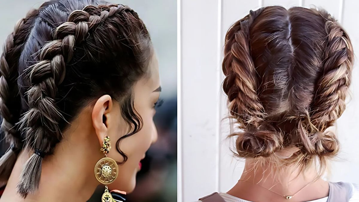 Cột tóc ngắn tết sát da đầu