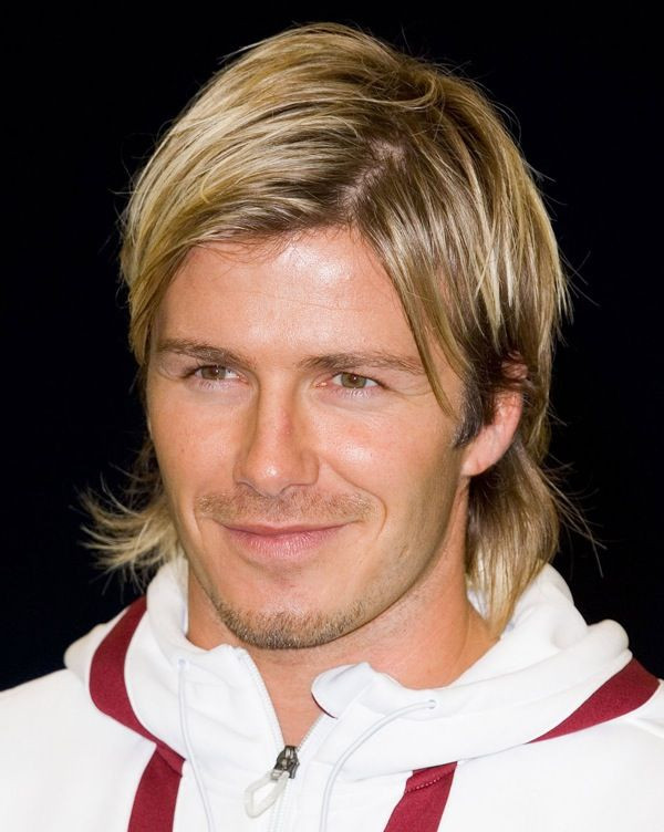 David Beckham trong thời kỳ tóc Mullet