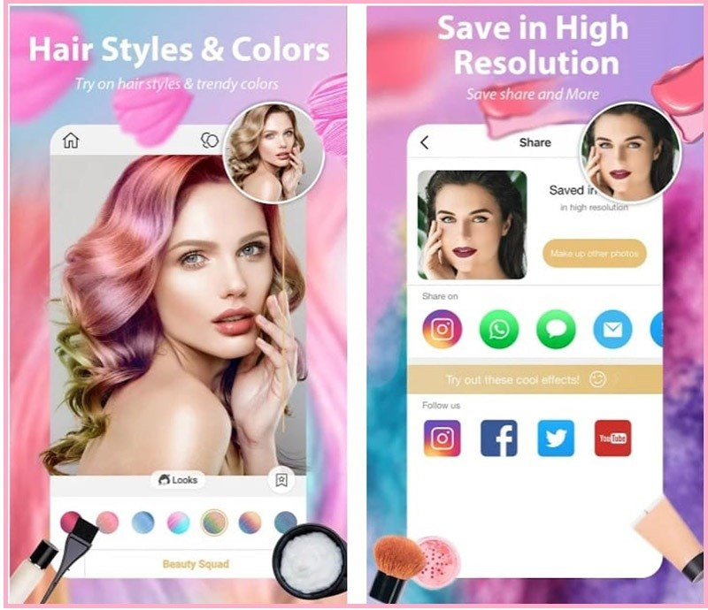 Giao diện ứng dụng Perfect 365
