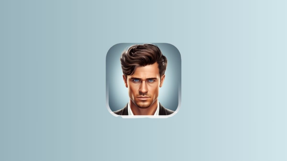 Giao diện Your Perfect Hairstyle for Men, một ứng dụng chuyên biệt giúp phái mạnh chọn kiểu tóc ưng ý