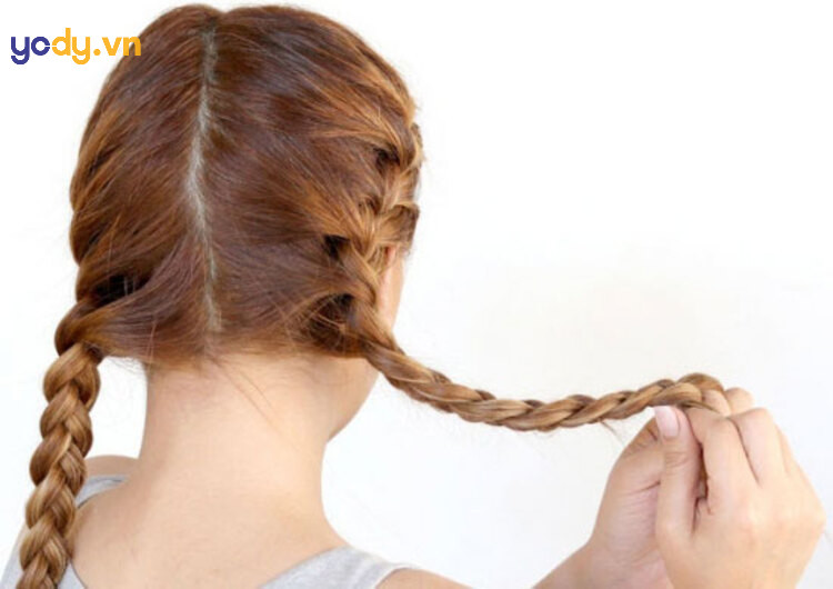 gợi ý kiểu tóc thắt bím 2 bên xương cá đơn giản nhưng thu hút