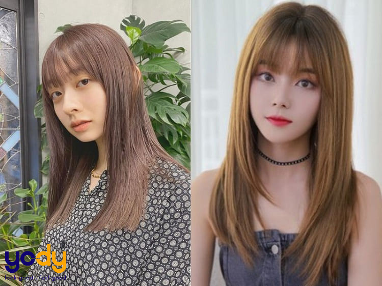 Gương mặt trái xoan để tóc duỗi thẳng tự nhiên, phong cách tối giản cho kiểu tóc nữ