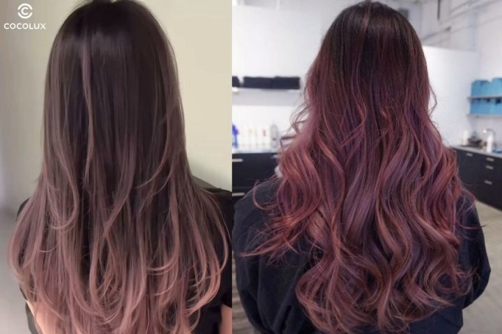 Hiệu ứng chuyển màu ombre từ chân tóc đến ngọn, tạo cảm giác loang màu tự nhiên và nổi bật, phù hợp cả với tóc ngắn cá tính