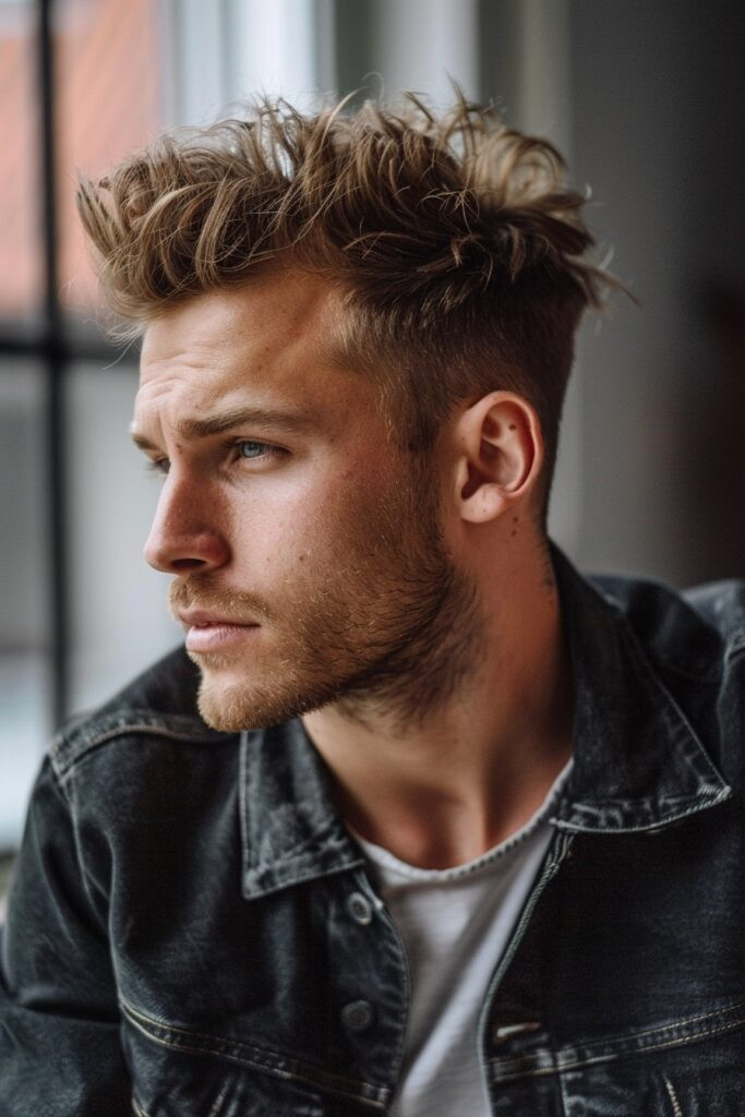 Kiểu Faux Hawk texture tạo kết cấu