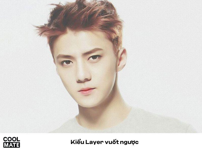Kiểu Layer vuốt ngược cá tính cho gương mặt kim cương nam