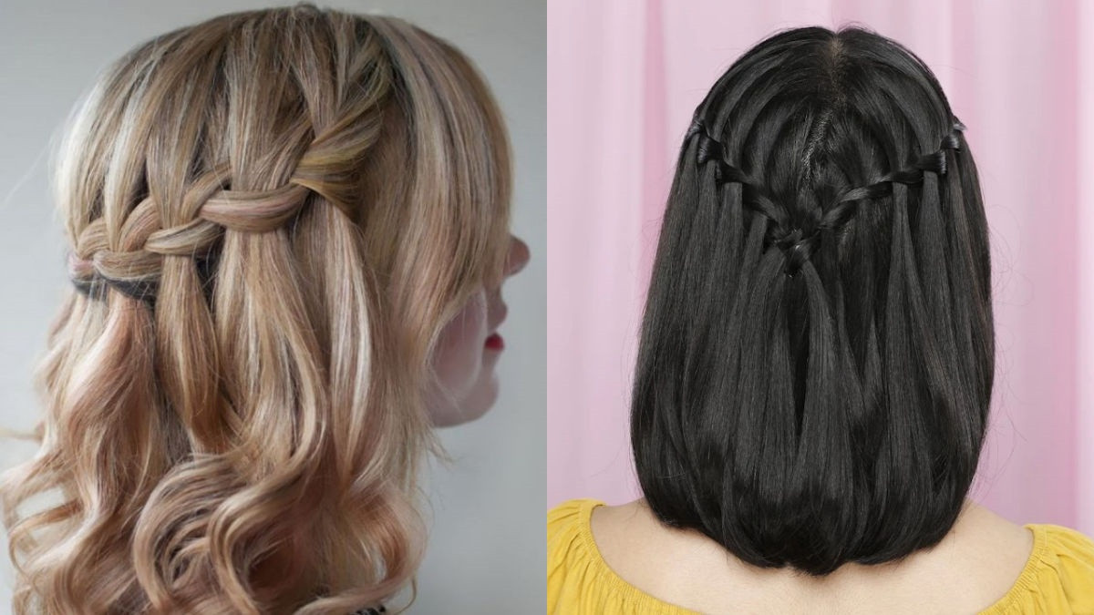 Kiểu tết tóc ngắn thác nước lãng mạn