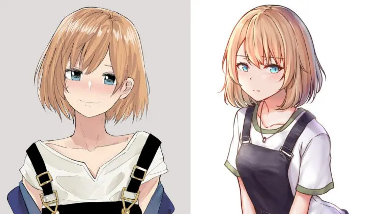 Kiểu tóc anime nữ ngắn với mái ngang ngọt ngào