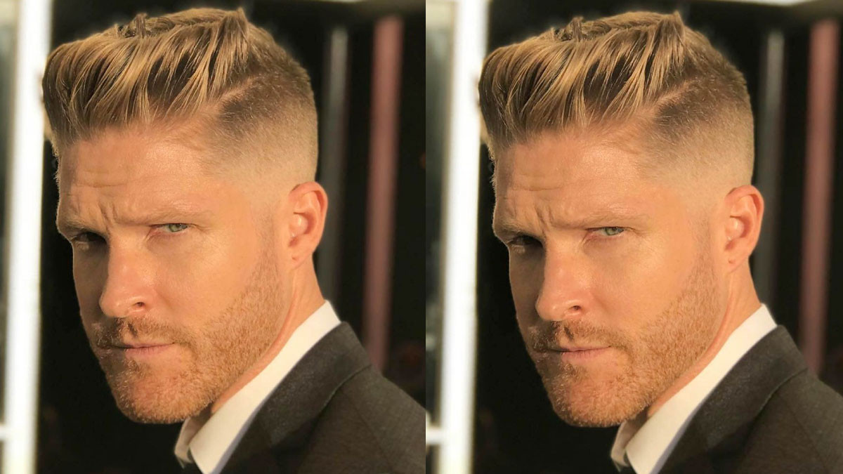 Kiểu tóc Armani nam nhuộm vàng hiện đại, đầy cá tính