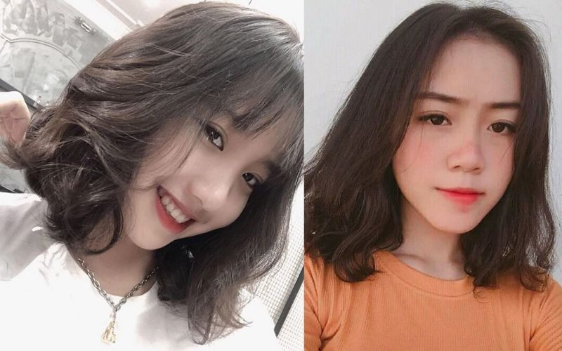 Kiểu tóc bấm nhẹ uốn đuôi tạo nét dịu dàng và cân đối
