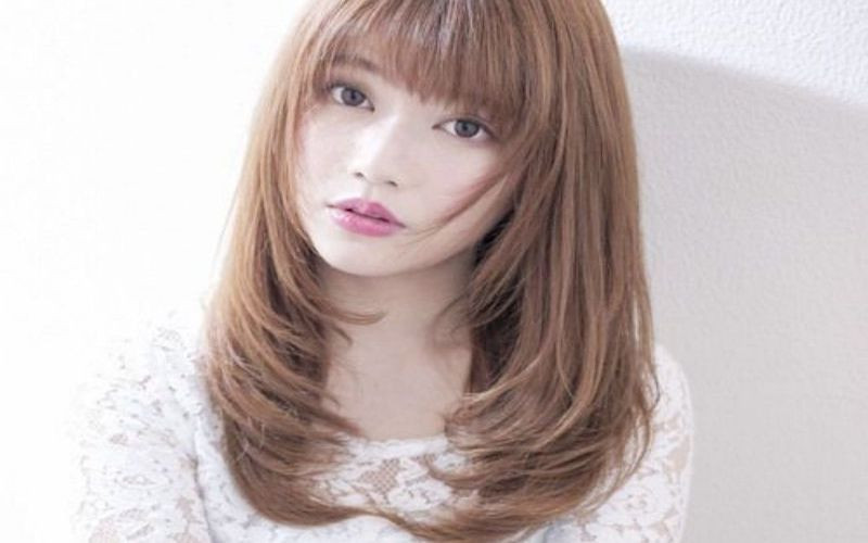 Kiểu tóc bồ câu ngang vai layer hiện đại