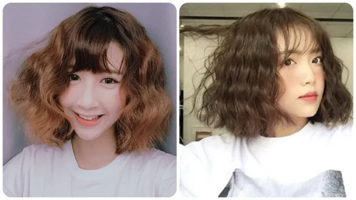 Kiểu tóc Bob dập phồng cho mặt tròn