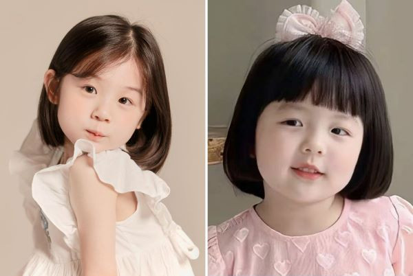 Kiểu tóc bob ngắn cho bé gái trông gọn gàng và thanh thoát