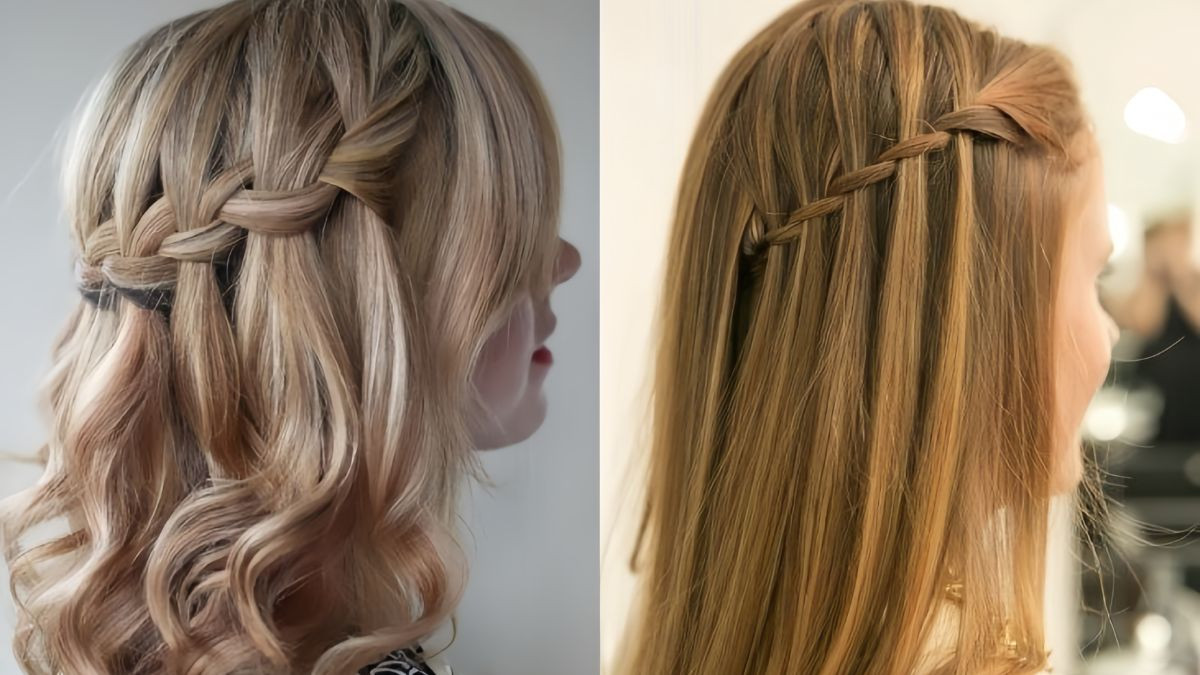 Kiểu tóc buộc thác nước lãng mạn