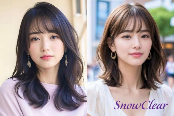 Kiểu tóc butterfly layer kết hợp mái thưa giúp gương mặt thanh tú