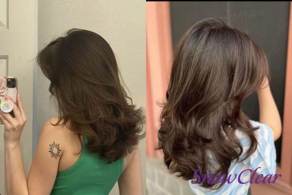 Kiểu tóc butterfly layer lửng ngang vai thanh lịch và hiện đại