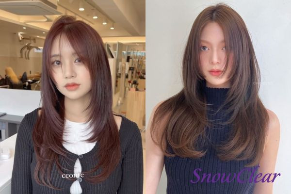 Kiểu tóc butterfly layer thẳng mượt mà, thanh lịch