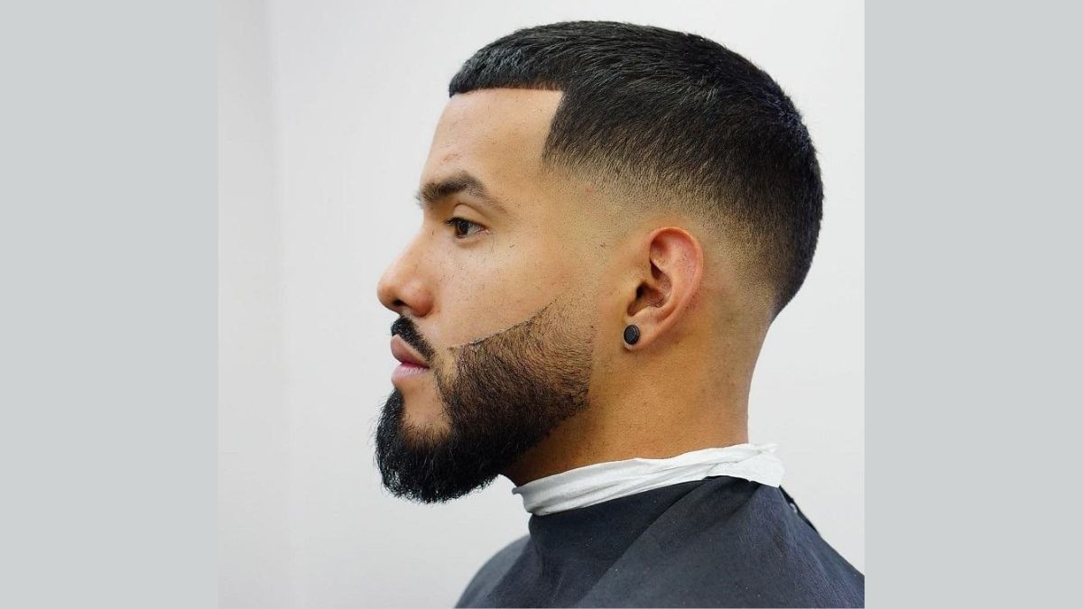 Kiểu tóc buzzcut All Around kết hợp bộ râu quai nón đầy nam tính