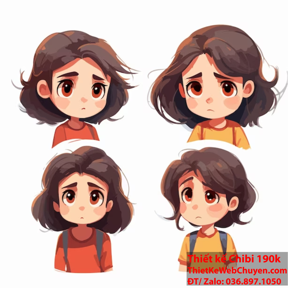 Kiểu tóc chibi cho tóc dài