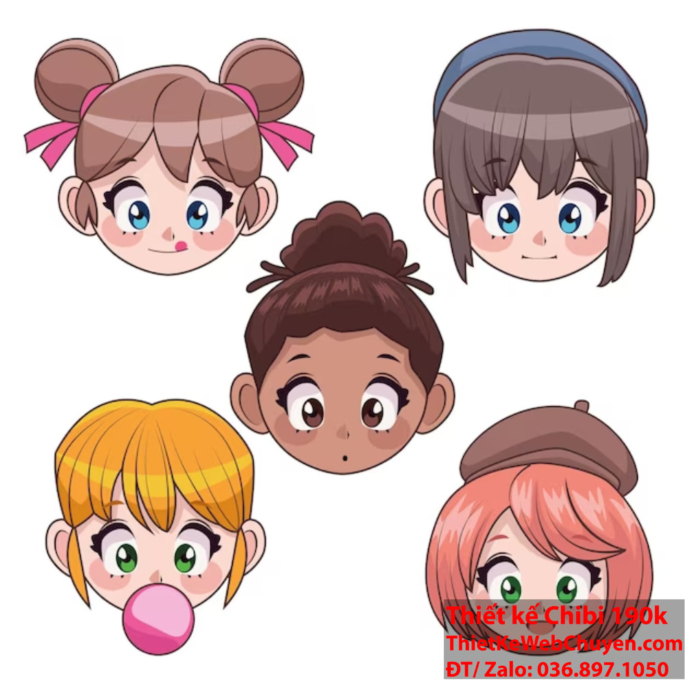 Kiểu tóc chibi năng động