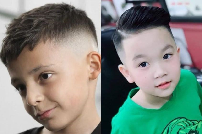 Kiểu tóc cho bé trai 5 tuổi mặt dài